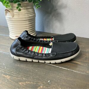 SAS Shoes 7.5 N Sunny Loafers Black Leather Slip-on Comfort Casual Women’s